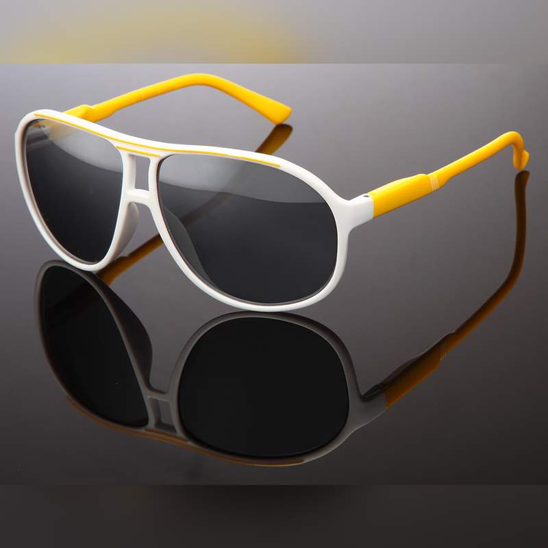 Alternative view of Matte gule og hvide Millionaire solbriller - Zandvoort | Mørke glas
