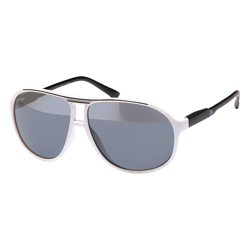 Matte sorte og hvide Millionaire solbriller - Zandvoort | Mørke glas