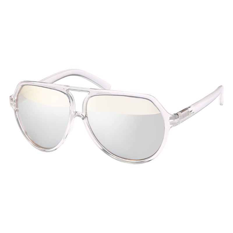Frosty transparente Millionaire solbriller | Sølv Spejlglas