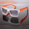 Frosty transparente solbriller med orange stænger - Nijmegen | Fade glas - Billede 2