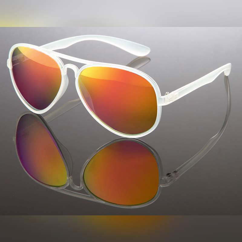 Alternative view of Milky transparente Aviator solbriller | Pink-orange spejlglas