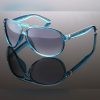 Buet blå transparent Millionaire solbriller i Aviator stil - Diemen | Mørke glas - Billede 2