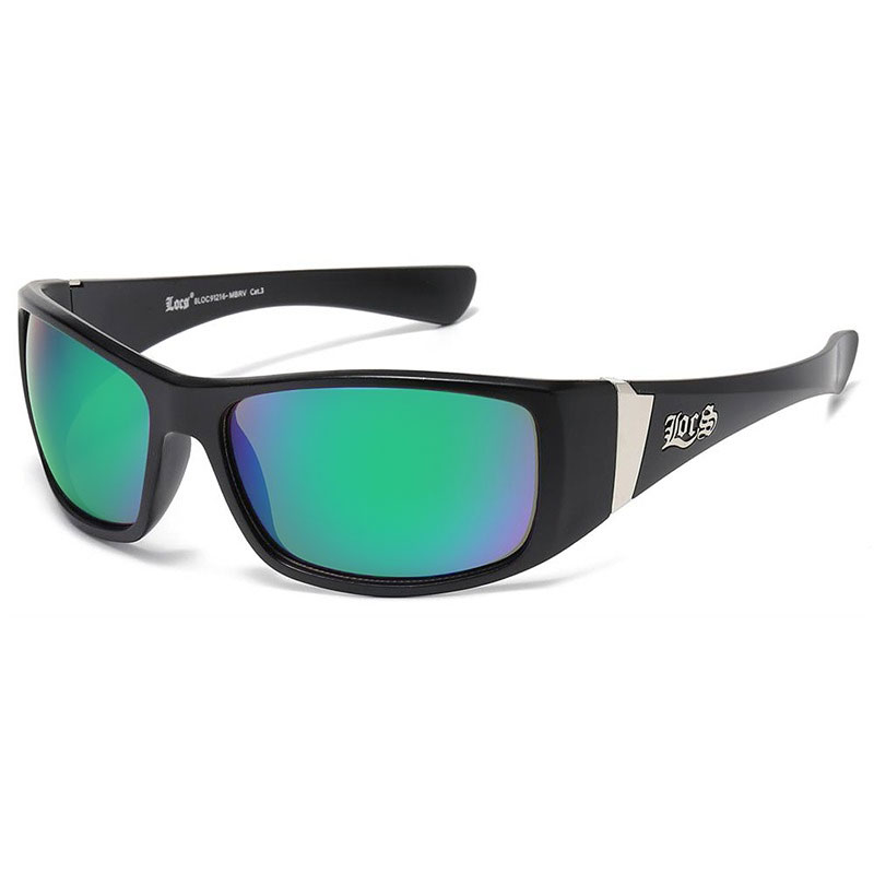 Locs Solbriller - Mat Chulo Mirror | Blå-grønne spejlglas