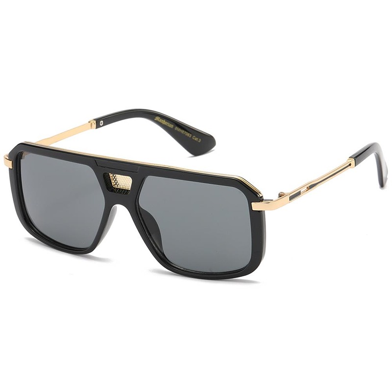 Sorte Manhattan Millionaire Solbriller - Giovanni  | Guld - Mørke glas