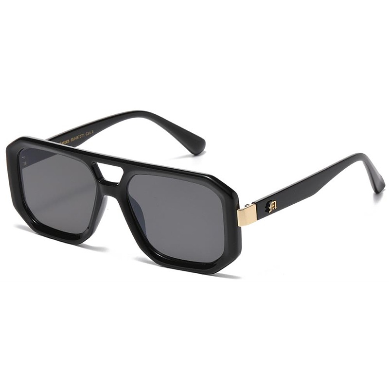 Sorte Manhattan Millionaire Solbriller - Winston  | Guld - Mørke glas