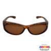 Mat brun turtle Fit-Over Solbriller - Toledo | Mørke glas - Billede 4