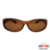 Mat brun turtle Fit-Over Solbriller - Toledo | Mørke glas - Billede 2