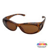 Mat brun turtle Fit-Over Solbriller - Toledo | Mørke glas - Billede 3