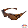 Mat brun turtle Fit-Over Solbriller - Toledo | Mørke glas - Billede 5