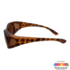 Mat brun turtle Fit-Over Solbriller - Toledo | Mørke glas - Billede 6