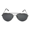 Mørk sølv Aviator solbriller - Mørke glas - Billede 3