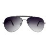 Sølv Aviator solbriller | Vintage style - Lyse grå-lilla fade glas - Billede 2