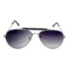 Sølv Aviator solbriller | Vintage style - Lyse grå-lilla fade glas - Billede 3